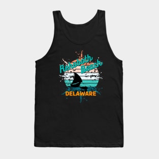 Rehoboth Beach Delaware Retro Vintage Sunset Tank Top